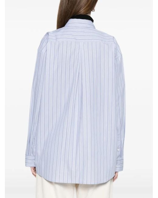 Totême White Classic Stripe Shirt Ice