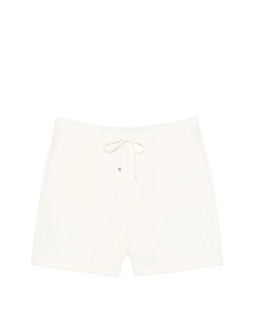 Loewe White Anagram-Embroidered Drawstring Shorts for men
