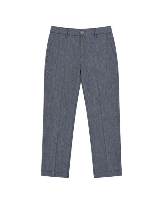Jacob Cohen Blue Plane Pressed-Crease Trousers for men