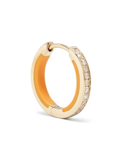 Maria Black Metallic 14K Diamond Hoop Earring