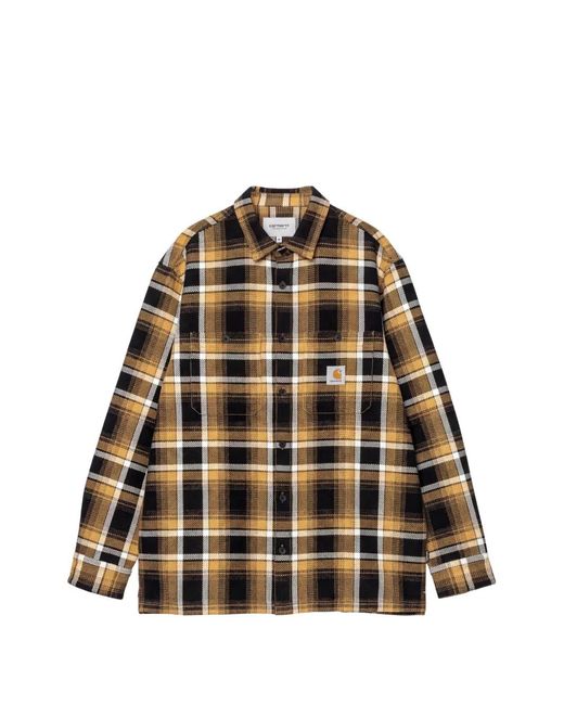 Carhartt Yellow Vaughn Plaid Pocket Shirt for men