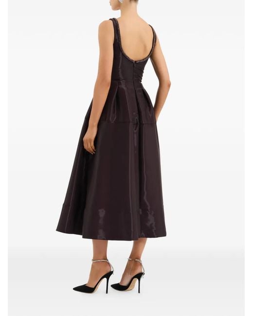 Rebecca Vallance Black Lourdes Beaded Midi Dress