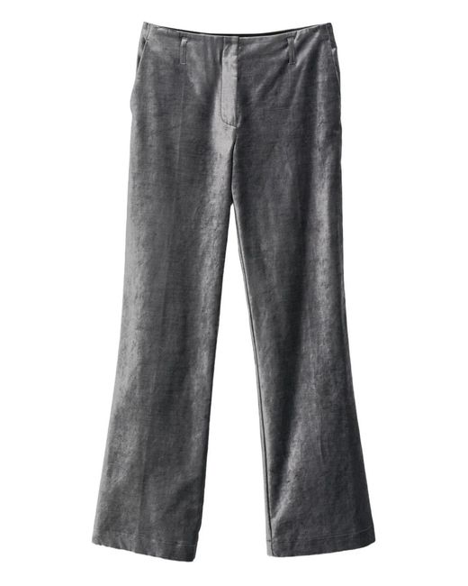 Forte_forte Gray Velvet Trousers