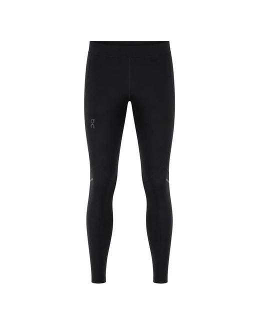 On Shoes Black Logo-Print Panelled Leggings for men