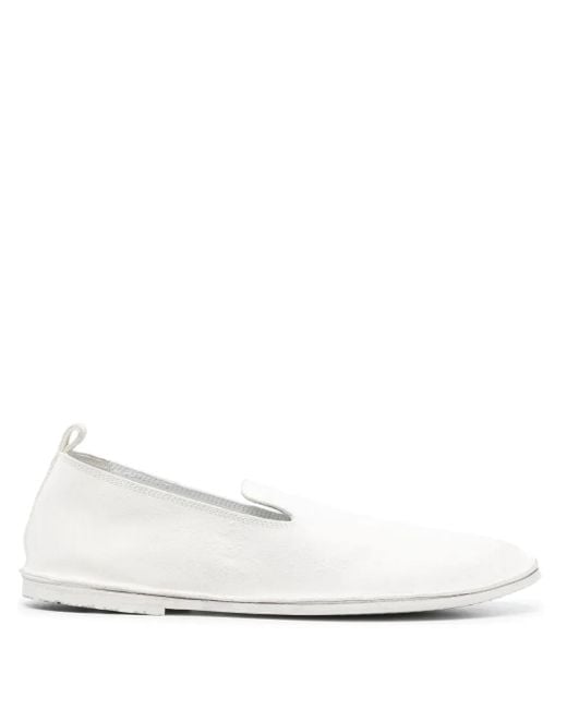 Marsèll White Strasacco Round-Toe Loafers