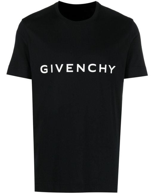 Camiseta con logo estampado Givenchy de hombre de color Black