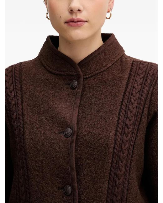 INTROPIA Brown Cable-Knit Jacket