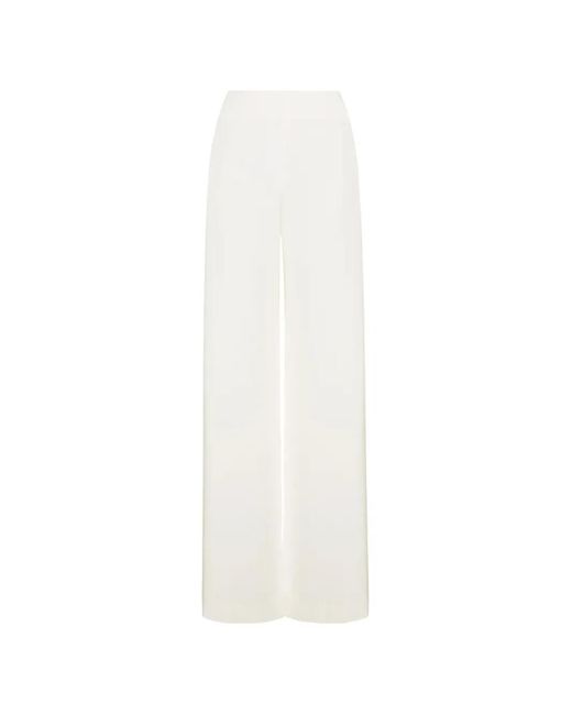 Adam Lippes White Lazlo High-Waisted Palazzo Pants