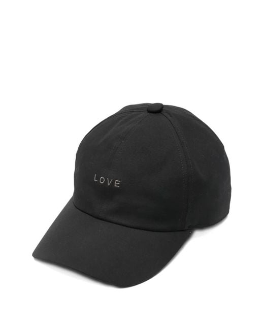 Rick Owens Black Embroidered Baseball Cap
