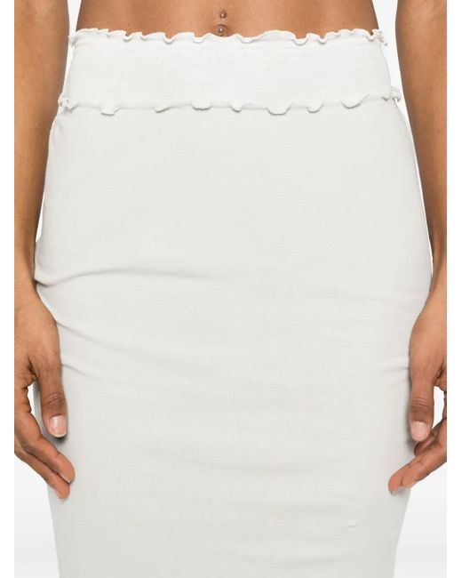 Jil Sander Natural Cotton Midi Skirt