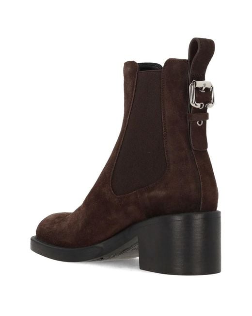 Chloé Brown Buckle Detail Boots