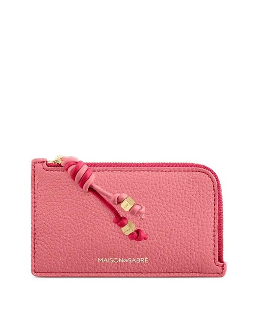 Maison De Sabre Pink Zipped Card Holder