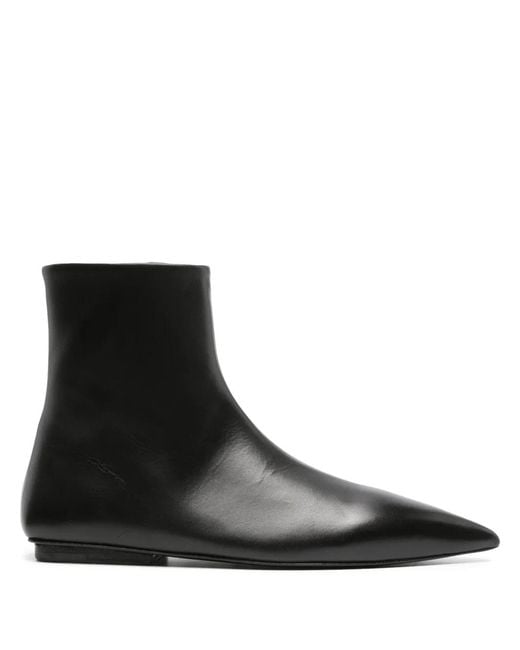 Marsèll Black Ago Leather Ankle Boots