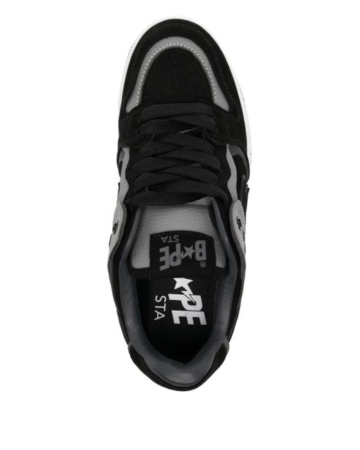 A Bathing Ape Black Sneakers Mit Stern-Patch