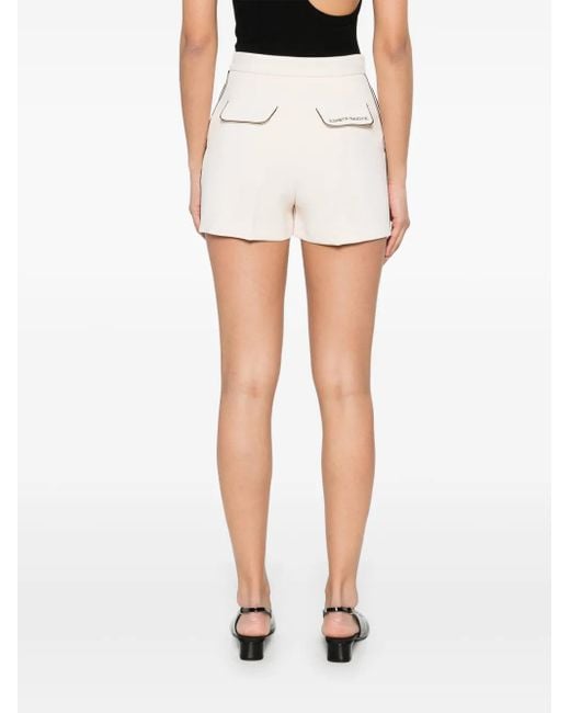 Elisabetta Franchi コントラストトリム ショートパンツ Natural