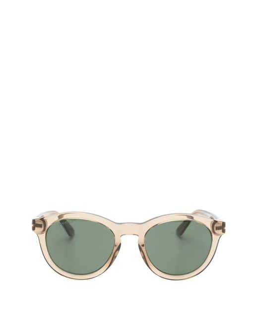 Gucci Green Round-Frame Sunglasses