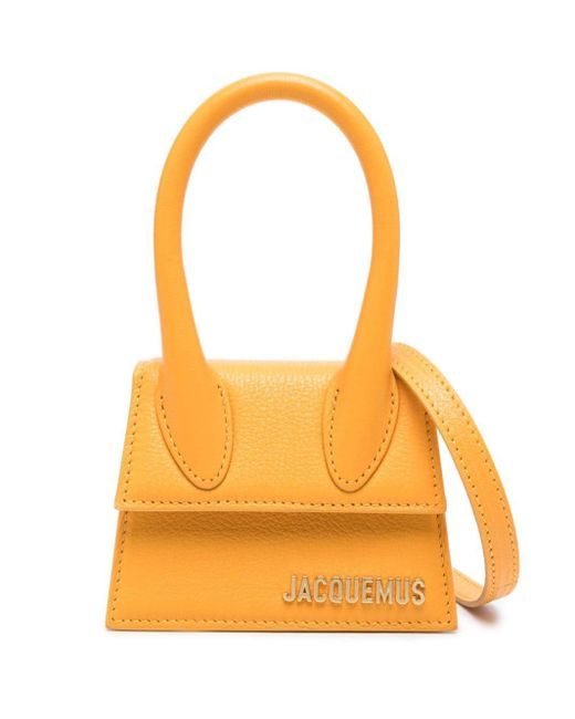 Mini sac Le Chiquito en cuir Jacquemus en coloris Orange