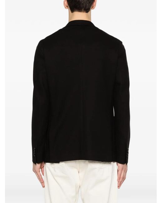 Tagliatore Black Single-Breasted Blazer for men