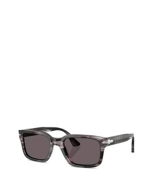 Persol Gray Striped Square-Frame Sunglasses for men