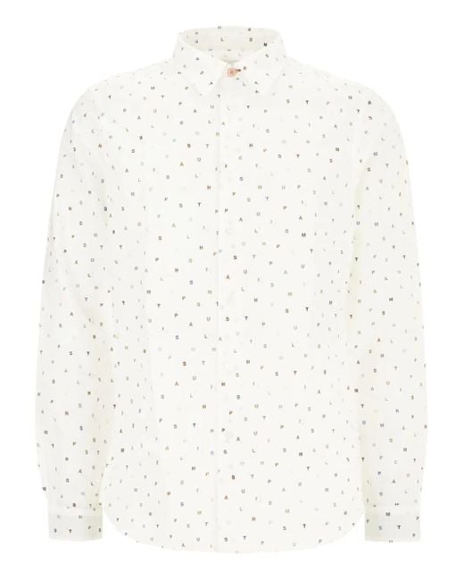 メンズ Paul Smith プリント シャツ White