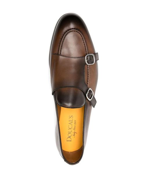 Chaussures texturées à boucles Doucal's pour homme en coloris Brown