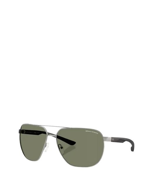ARMANI EXCHANGE Green Pilot-Frame Sunglasses for men