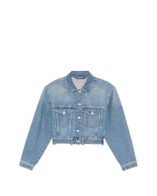 JULIE KEGELS Blue Cropped Denim Jacket