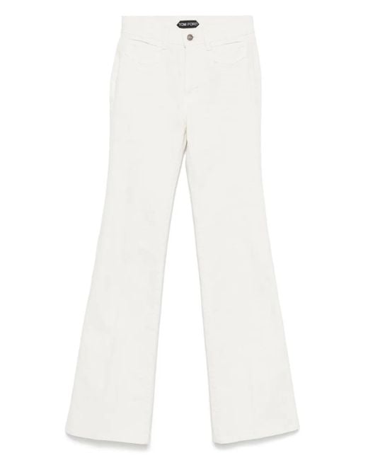 Tom Ford White Wide-Leg Jeans
