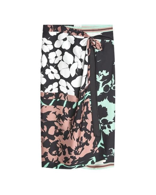 Dries Van Noten White Floral-Print Wrap Skirt for men
