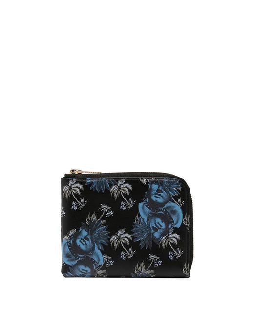 Undercover Black Graphic-Print Leather Wallet