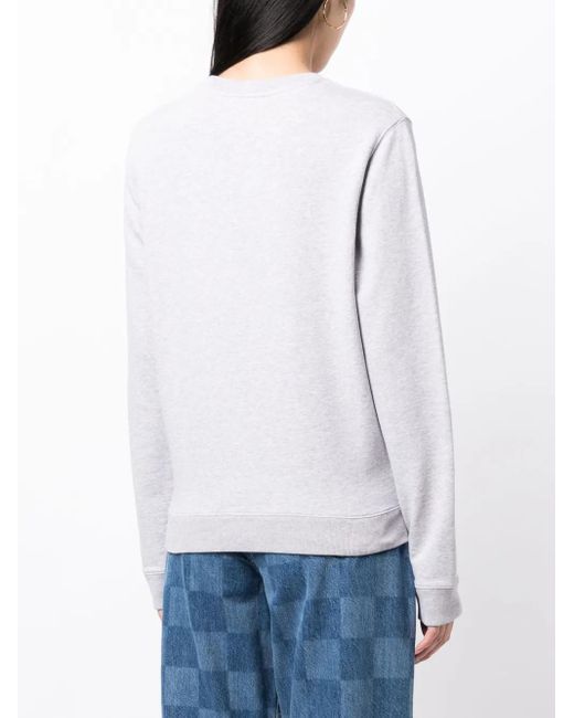 Maison Kitsuné Sweater Met Vosprint in het White