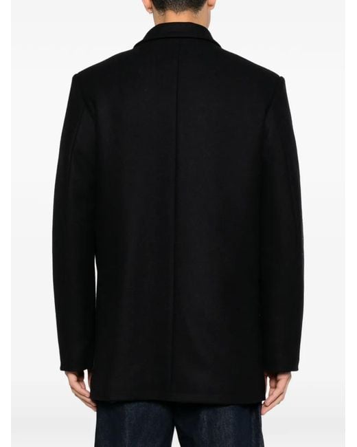 Isabel Marant Black Double-Breasted Coat for men