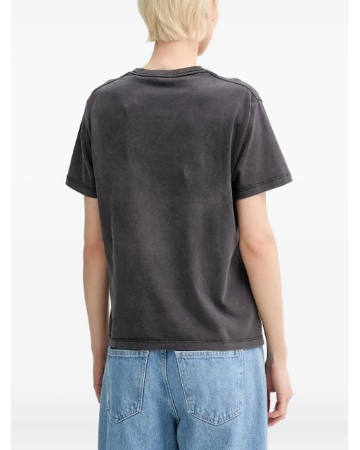 The Kooples Black Heart-Detail Short-Sleeved T-Shirt