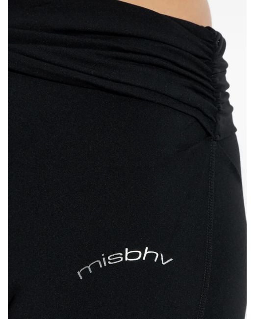M I S B H V Blue Branding-Detail Flared Trousers