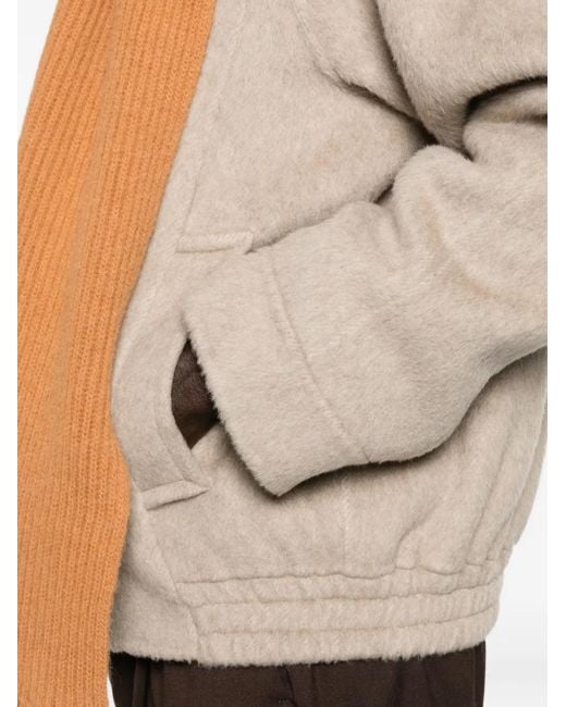 Giacca Con Zip di Amaranto in Natural da Uomo