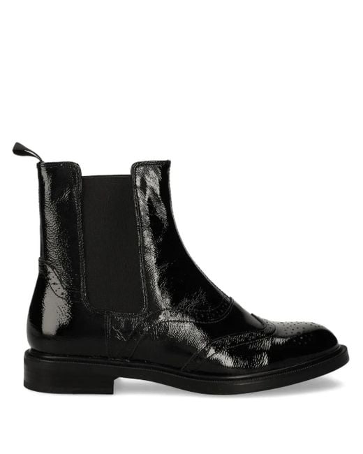 Vagabond Black 30Mm Amina Patent Leather Chelsea Boots