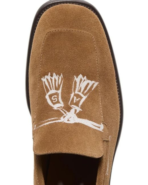 Acne White Loafer Mit Print