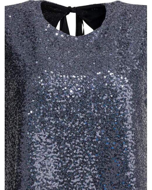 Semler Blue Tie-Detail Top