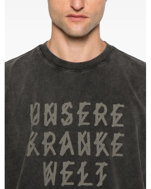 44 Label Group T-Shirt mit Logo-Print in Black für Herren