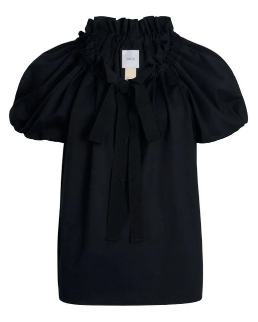 Patou Black Volume Jersey Top