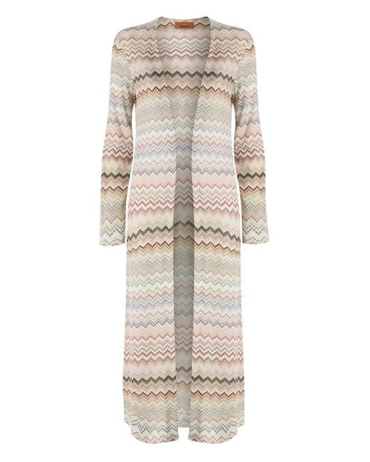 Missoni Natural Zigzag-Pattern Cardi-Coat