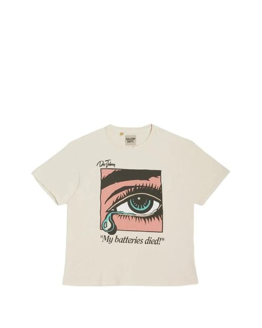GALLERY DEPT. White Short Sleeve Graphic T-Shirt for men