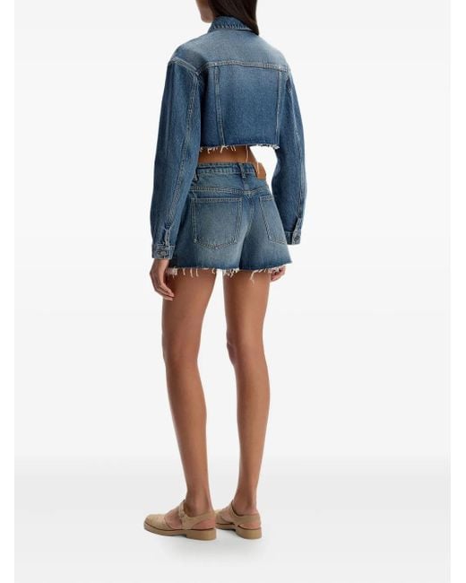 12 STOREEZ Blue Distressed Denim Shorts