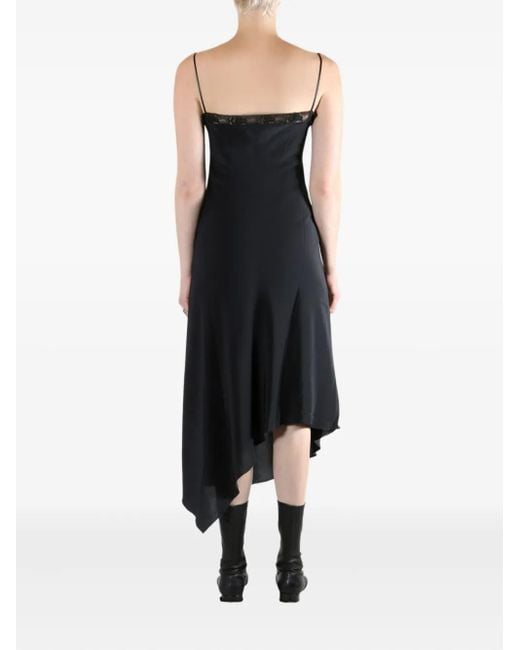 Marc Le Bihan Black Laced Asymmetric Midi Dress