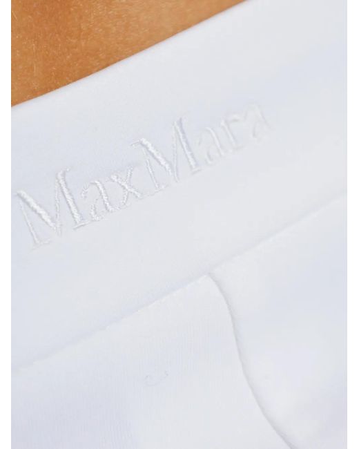 Max Mara White Pantalon Corona À Taille Haute