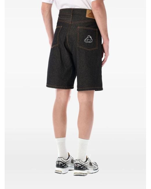 Xlarge Black Patch Detailing Denim Shorts for men