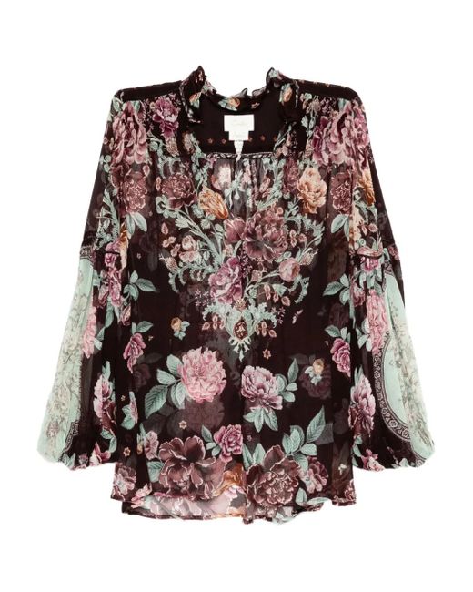 Camilla Brown Frill Collared Blouse