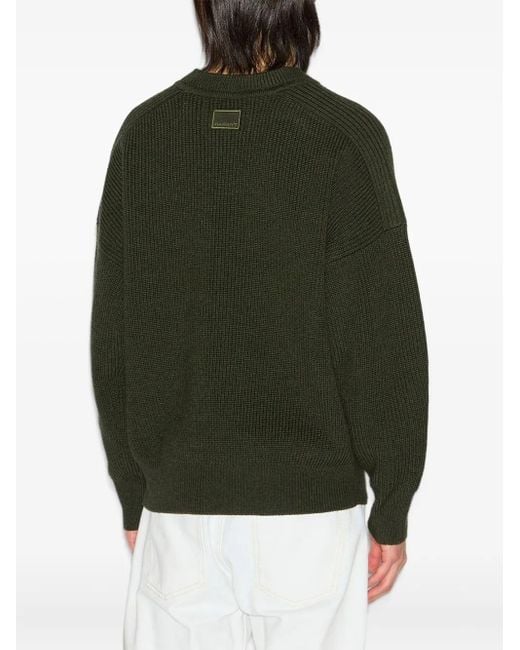 Isabel Marant Green Ribbed Wool Sweater for men
