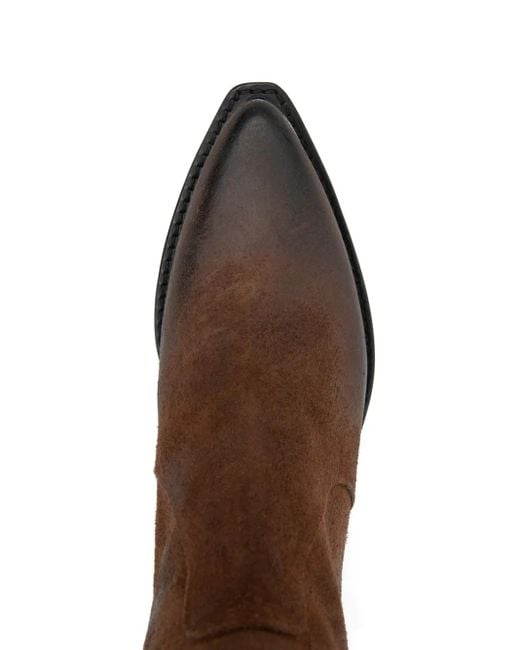 Dondup Brown 50Mm Pointed-Toe Zip Boots