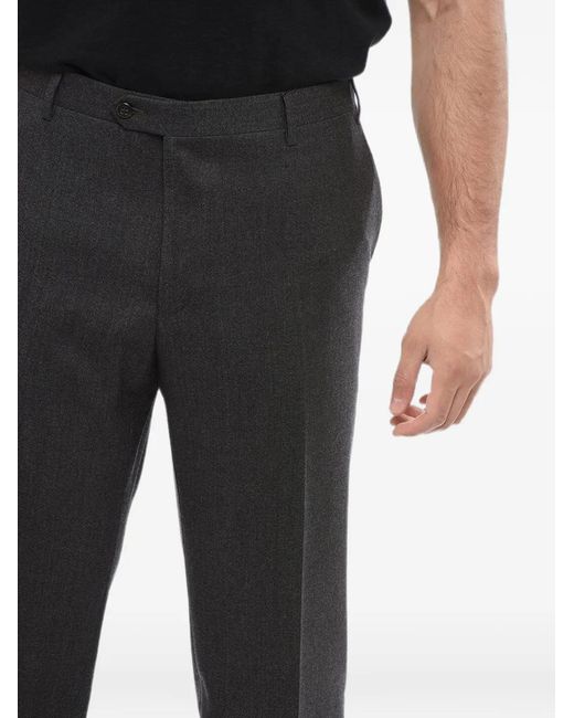 Corneliani Black Leader Straight-Leg Trousers for men